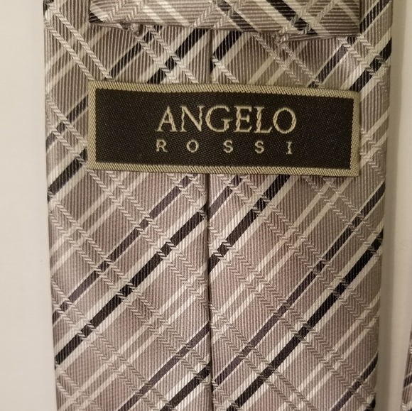 Plaid Angelo Rossi microfiber necktie - Picture 4 of 5
